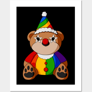 Clown Teddy Bear Posters and Art